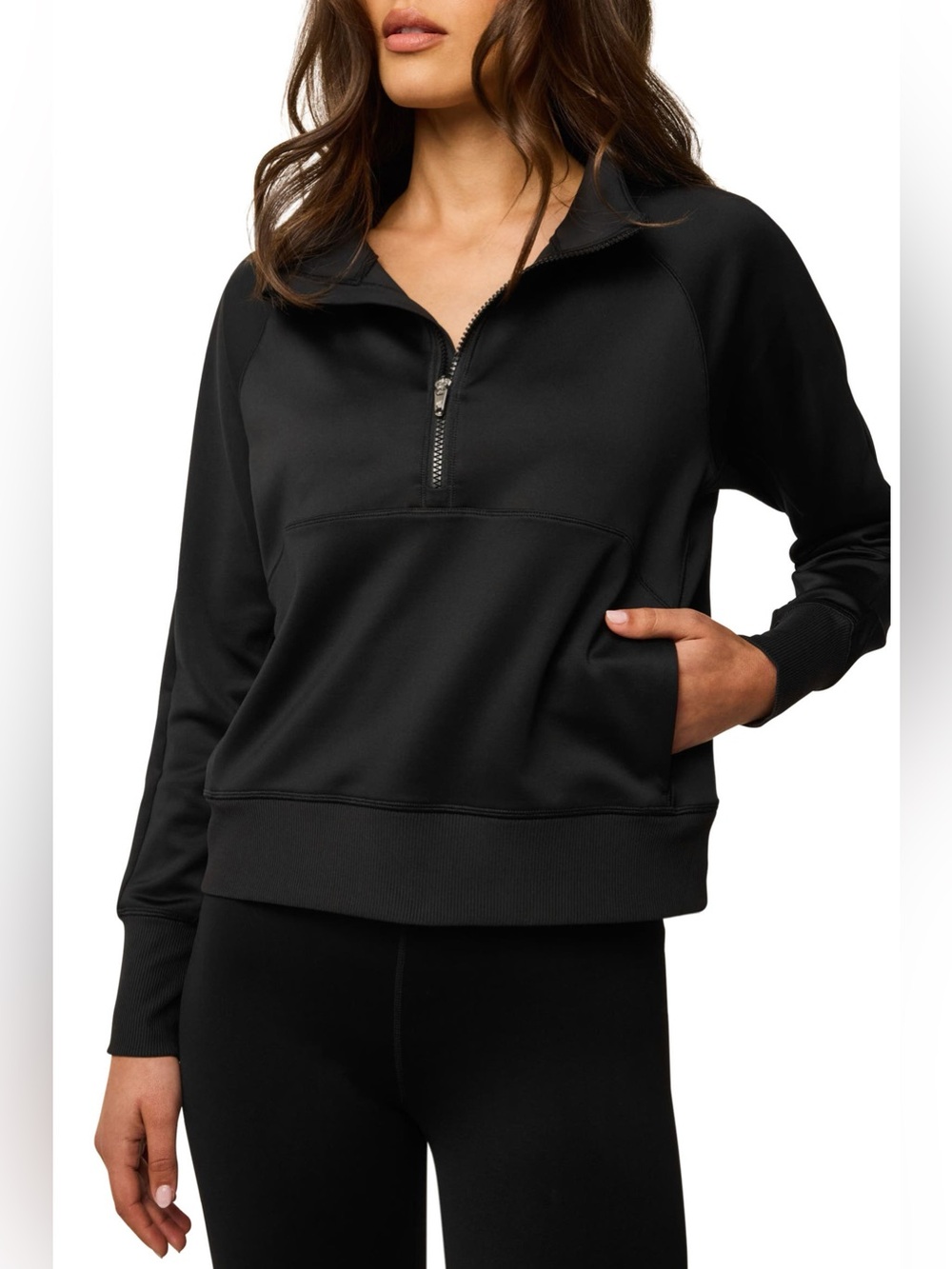 Greyson Black Nash Half Zip Sweatshirt